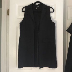Black blazer vest